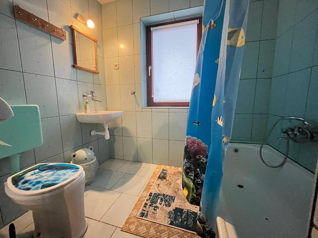 łazienka w obiekcie Pokoje u Cekusa w mieście Białka Tatrzanska